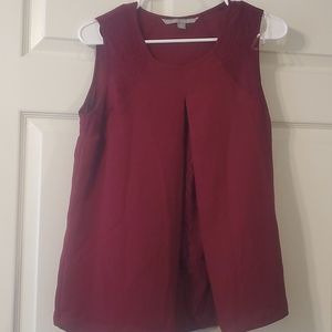 Burgangy Sleeveless Blouse